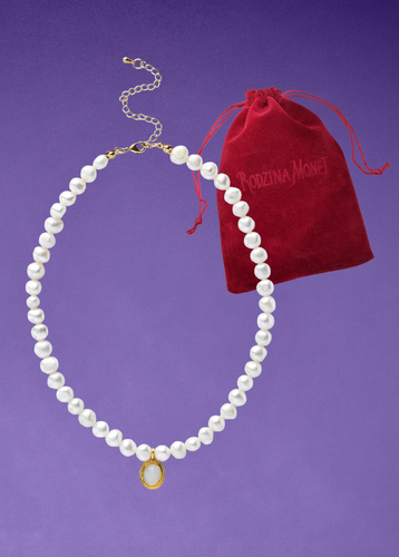 Naszyjnik z naturalnych pereł. Rodzina Monet. Perełka